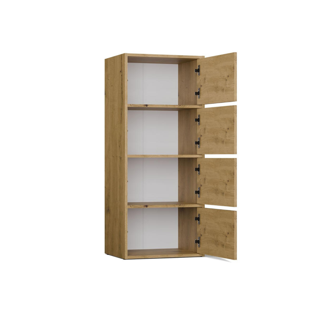 KOMMODE Kate - Eichefarben, Holzwerkstoff (50/119/40cm) - kommodly