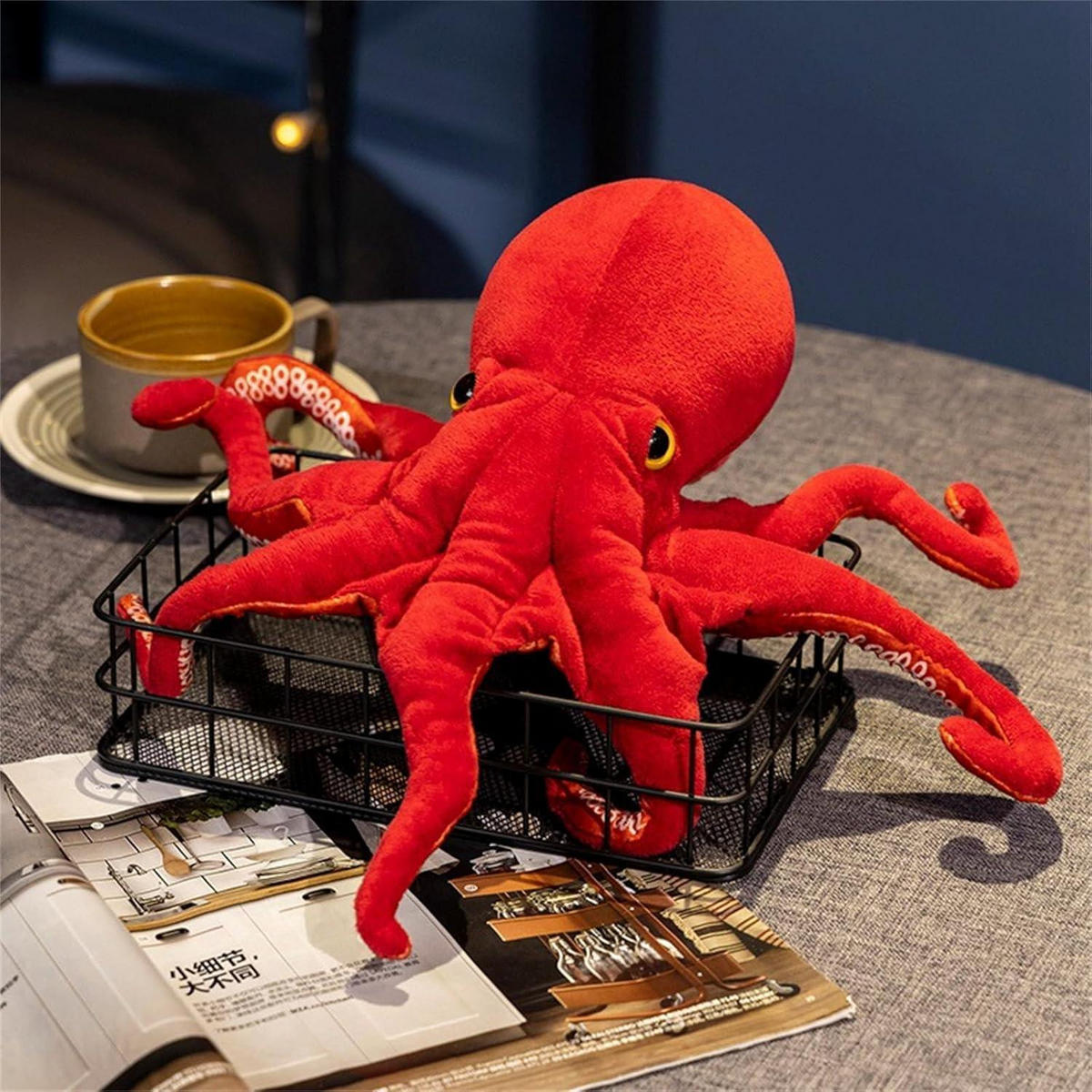 KUSCHELTIER Oktopus Rot 40 cm - Rot, Textil (10/15cm)
