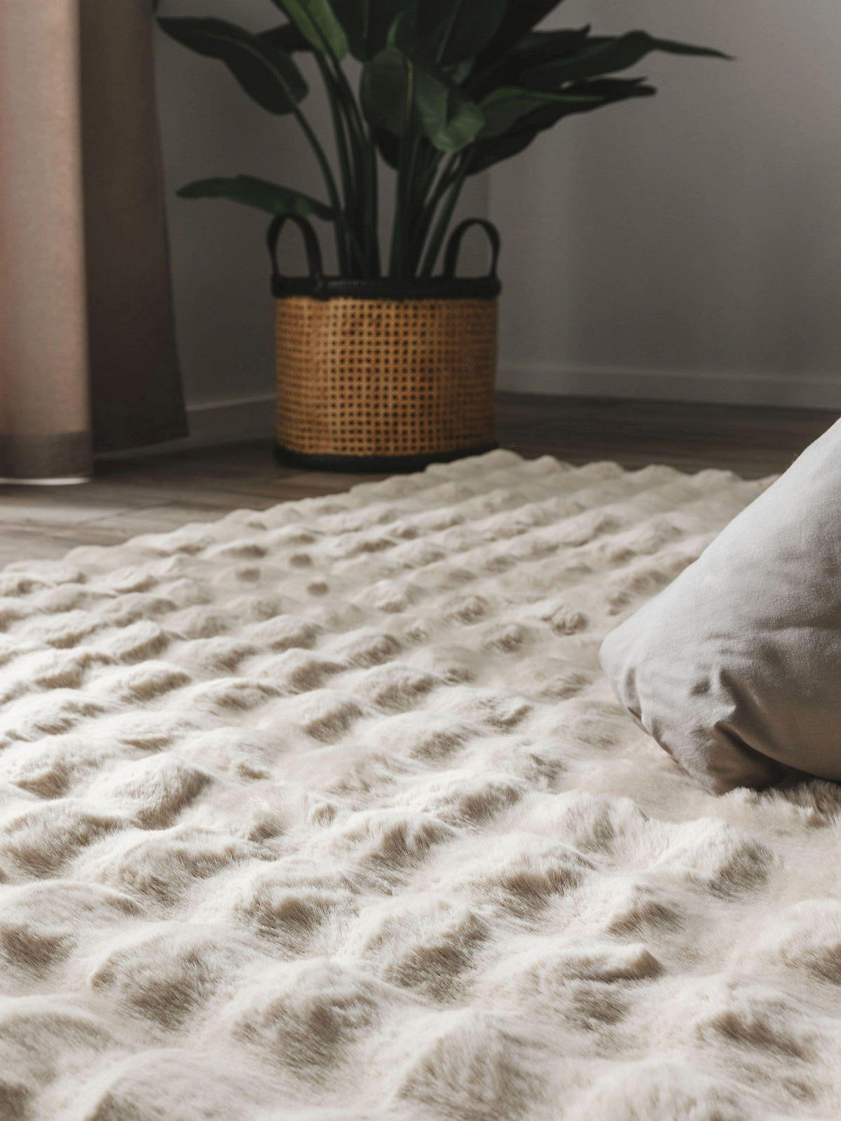 KUNSTFELL-TEPPICH Dave Beige 160x230 cm - Beige, Textil (160/230cm) - benuta Nest