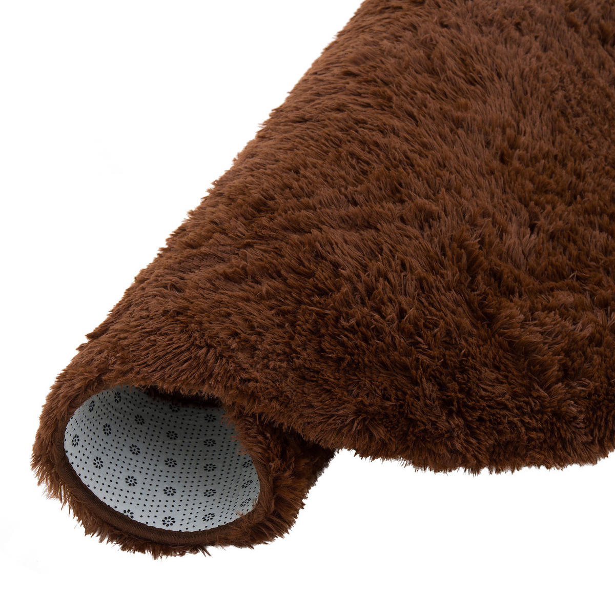 HOCHFLOR SHAGGY TEPPICH FLUFFY RUND - Dunkelbraun, Textil (120/120cm) - Pergamon