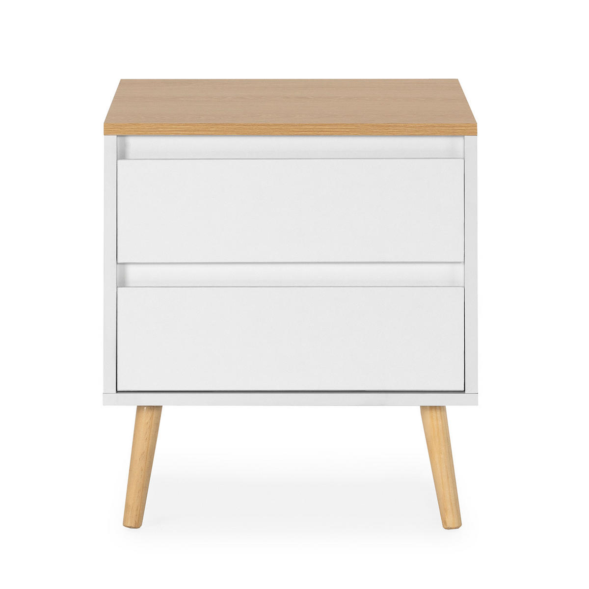NACHTTISCH Desi 2 schubladen Weiß - Weiß, Holzwerkstoff (45/50/40cm) - VS Venta-stock