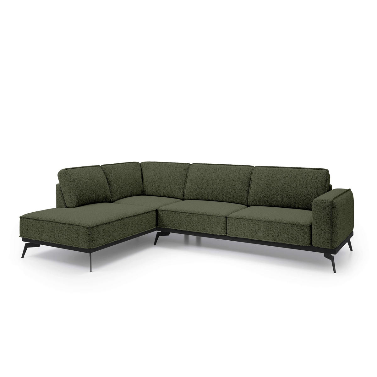 ECKSOFA Rosalia Grün - Grün, Textil (293/90/200cm) - Pillovely