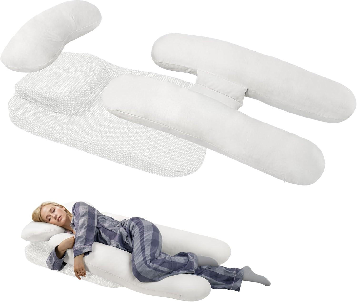 SEITENSCHLÄFERKISSEN Weiß - Weiß, Textil (68/136cm) - Vercart