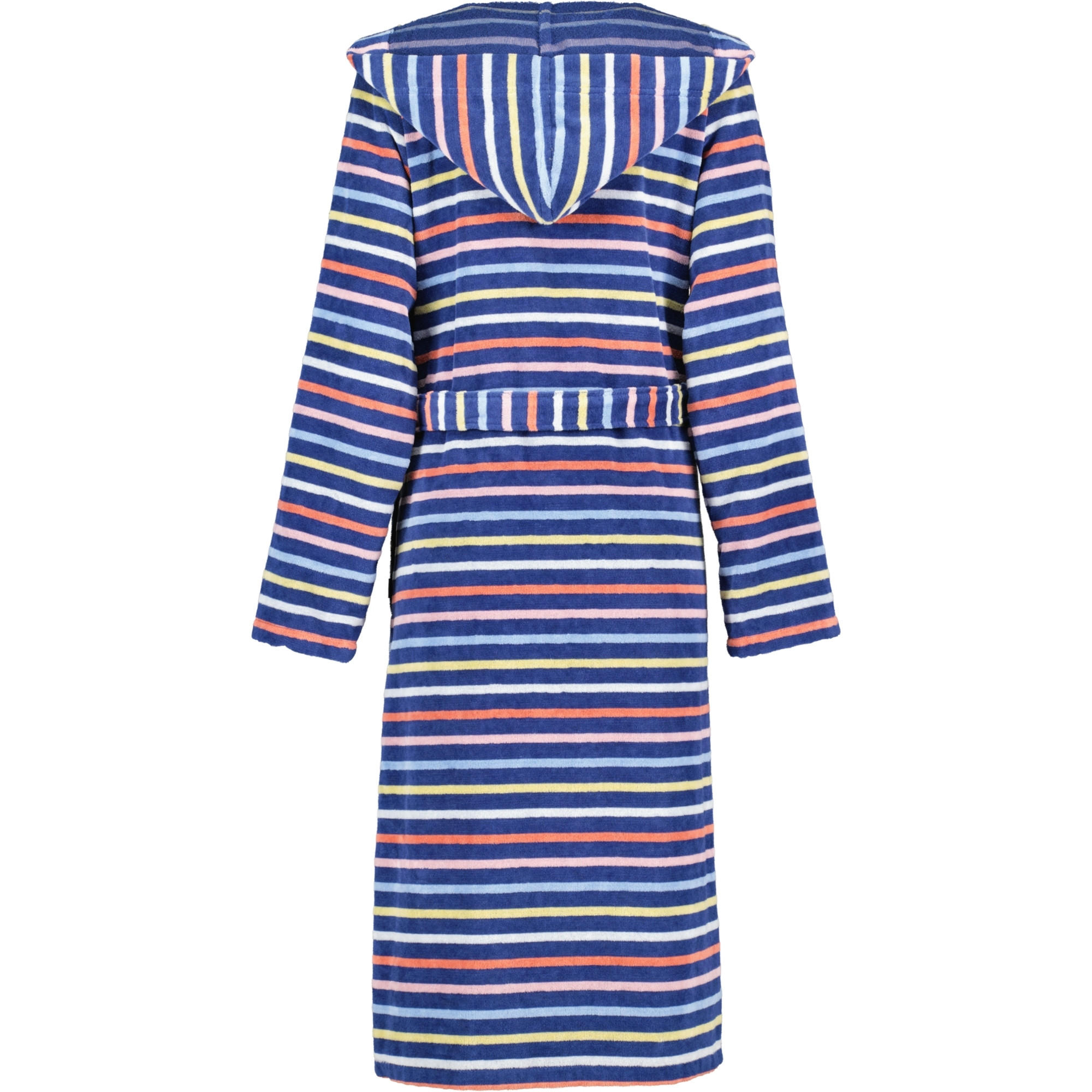 BADEMANTEL DAMEN KAPUZE STREIFEN 3344 BLAU-MULTICOLOR - 12 - Multicolor, Textil (Snull) - Cawoe