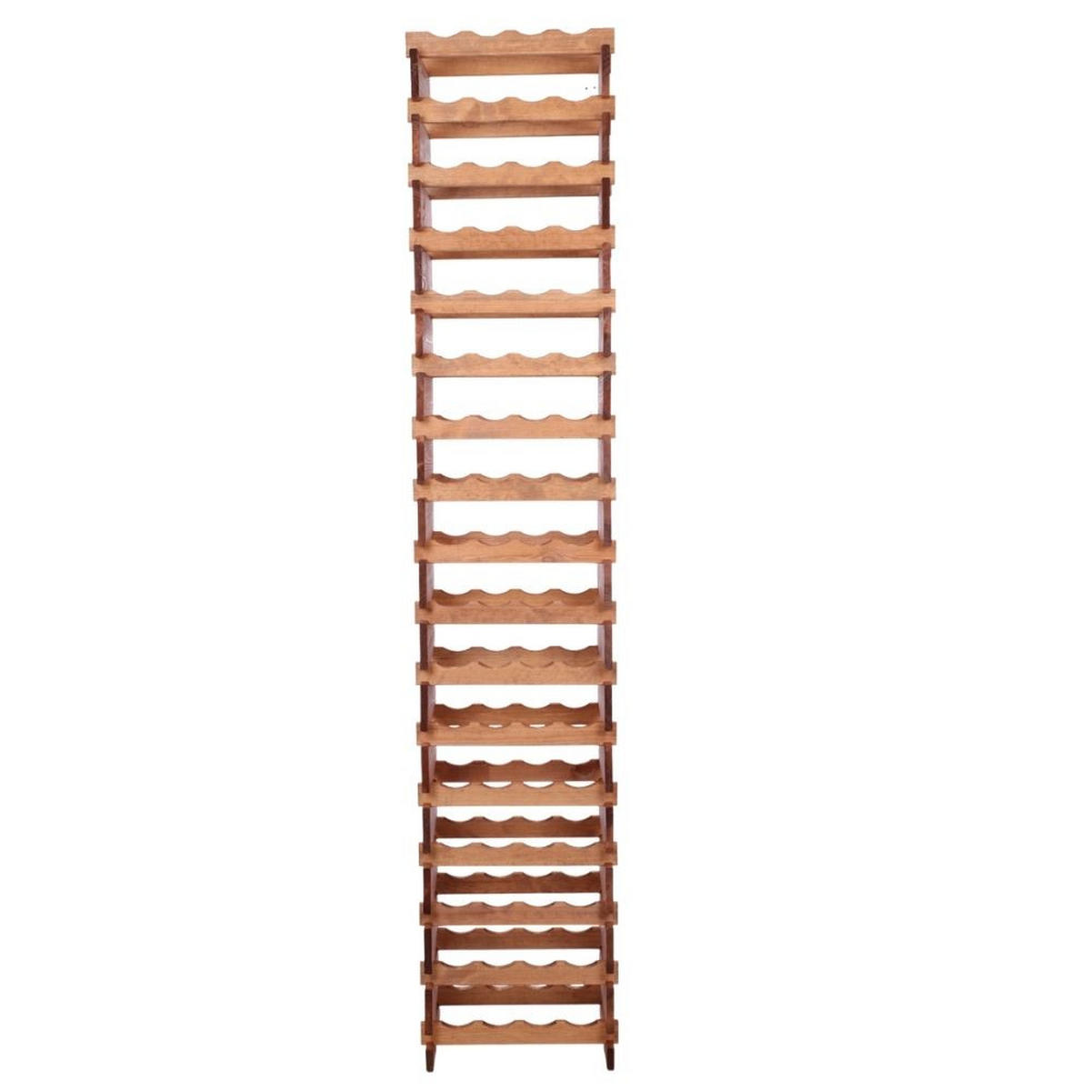 WEINREGAL VINOTECA FLEX PRO HxBxT 233x46x28cm 68 Flaschen auf 17 Ebenen Braun geölt - Braun, Holz (46/233/28cm) - PROREGAL