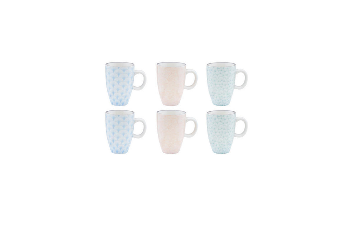 TASSEN Pattern 90ml - 6er-Set - Pastel - Pink, Keramik (0.09L) - Björn