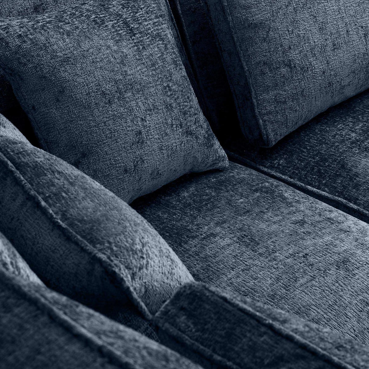ECKSOFA RECHTS IMPERA Modern 4/5 Sitzer, Dunkelblau - Blau, Textil (314/224cm) - KONSIMO®