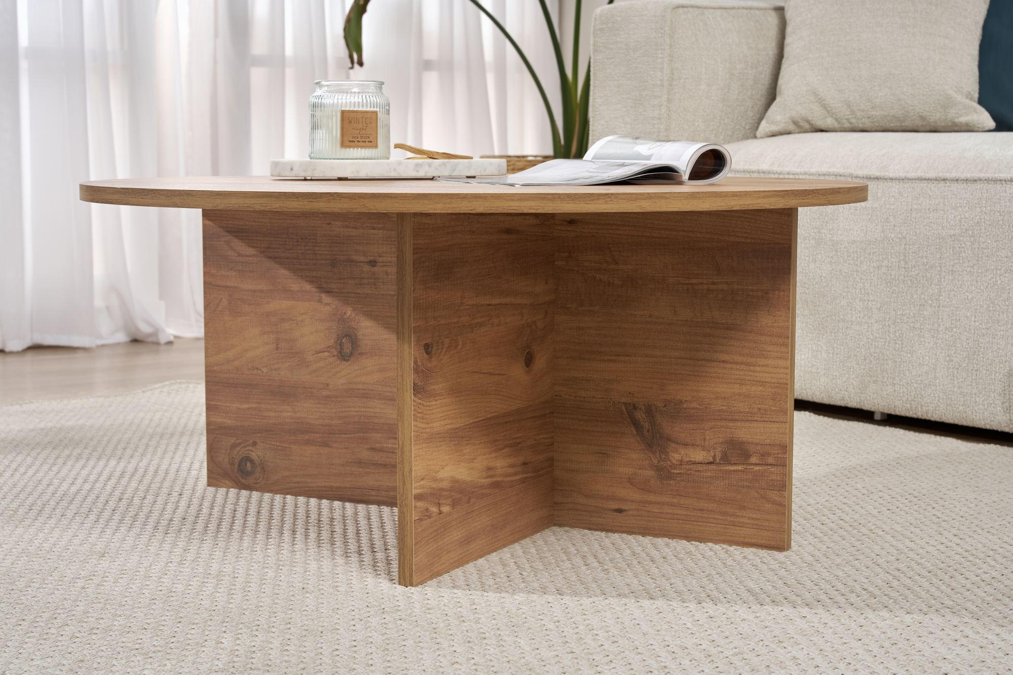 Habitat Garten Couchtisch Beige 90x40x90 cm