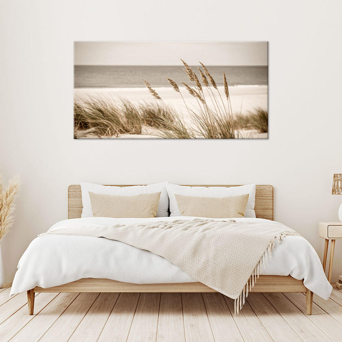 LEINWANDBILD Landschaften 120x60cm - Beige, Textil (120/60cm) - Feeby