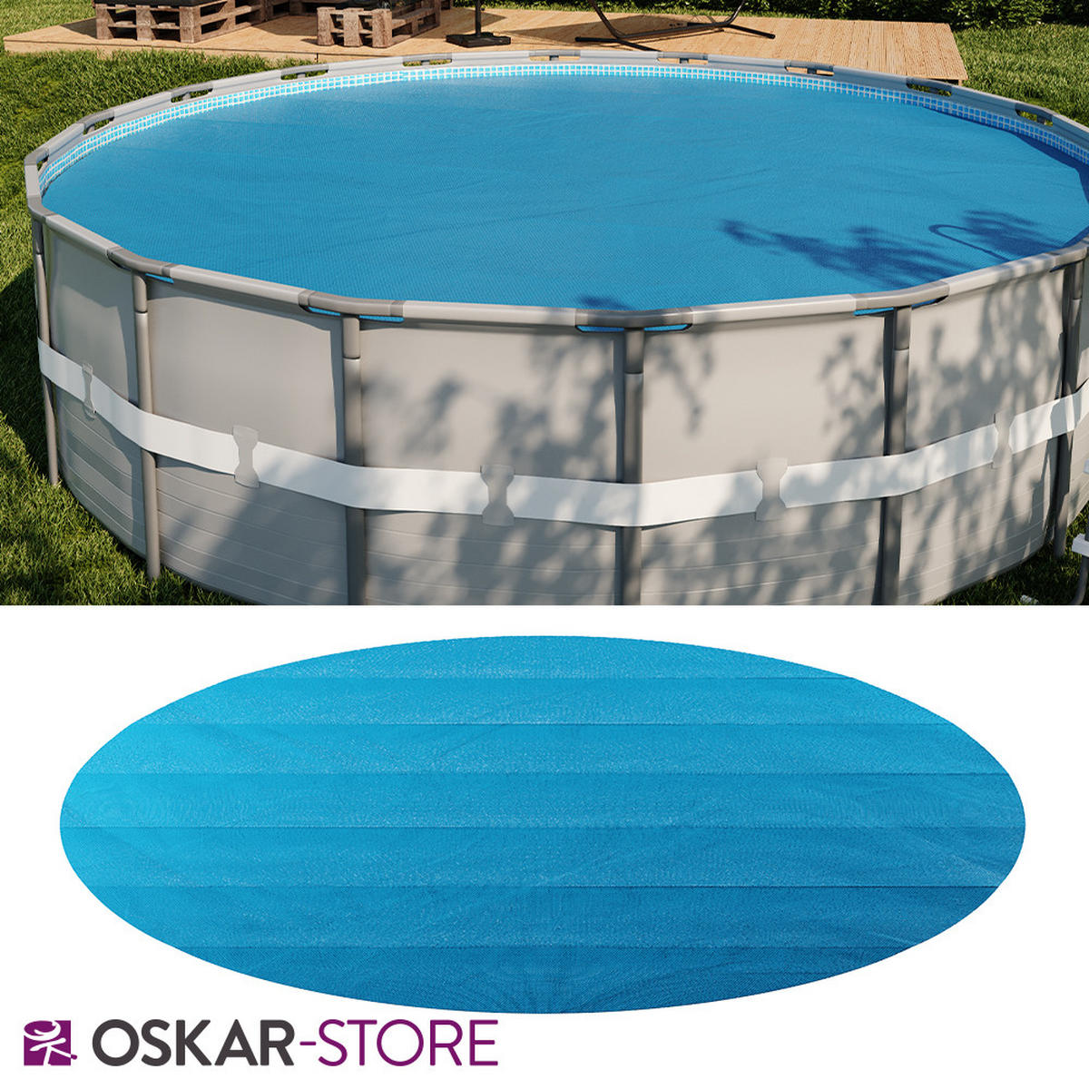 SOLARFOLIE Blau 457 cm - Dunkelblau, Kunststoff (457/457cm) - OK-Living
