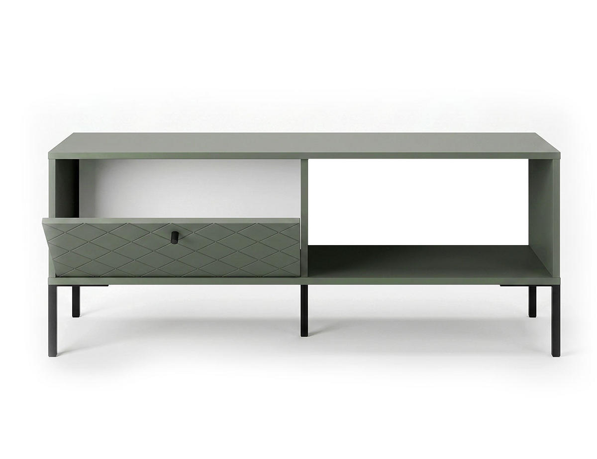 COUCHTISCH Vitoria grün / schwarz 105 / 52 / 39cm - Schwarz/Grün, Holz/Holzwerkstoff (52/105/39cm) - Feldmann-Wohnen