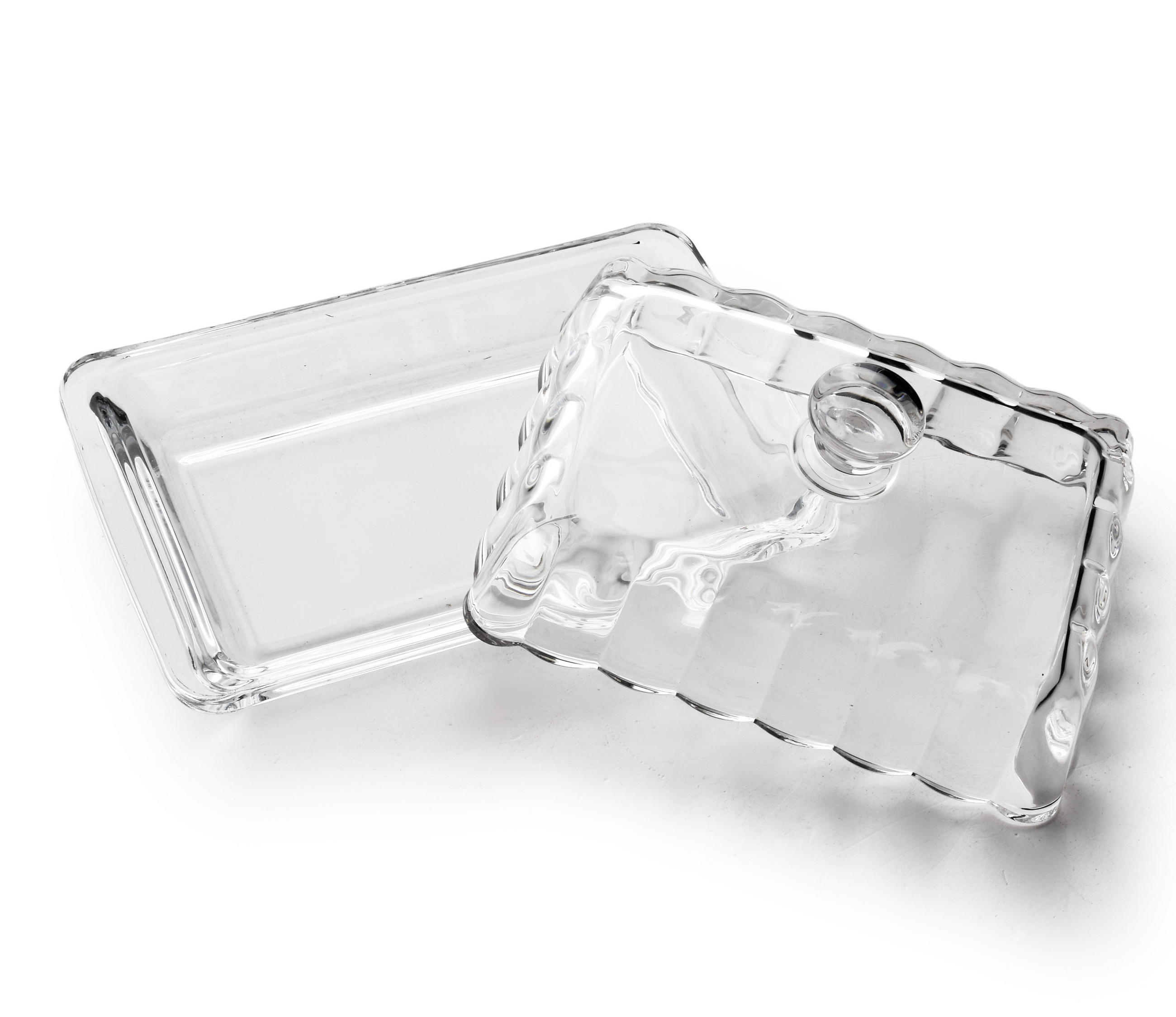 BUTTERDOSE Modern Kitchen Transparent 16,8x11,8x8,5 cm Glas - Transparent, Glas (11.8/8.5/16.8cm) - Mondex