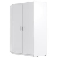 DREHTÜRENSCHRANK LUGERN 117/197/117cm 2-türig Weiß - Weiß, Holzwerkstoff (117/197/117cm) - MASSENO