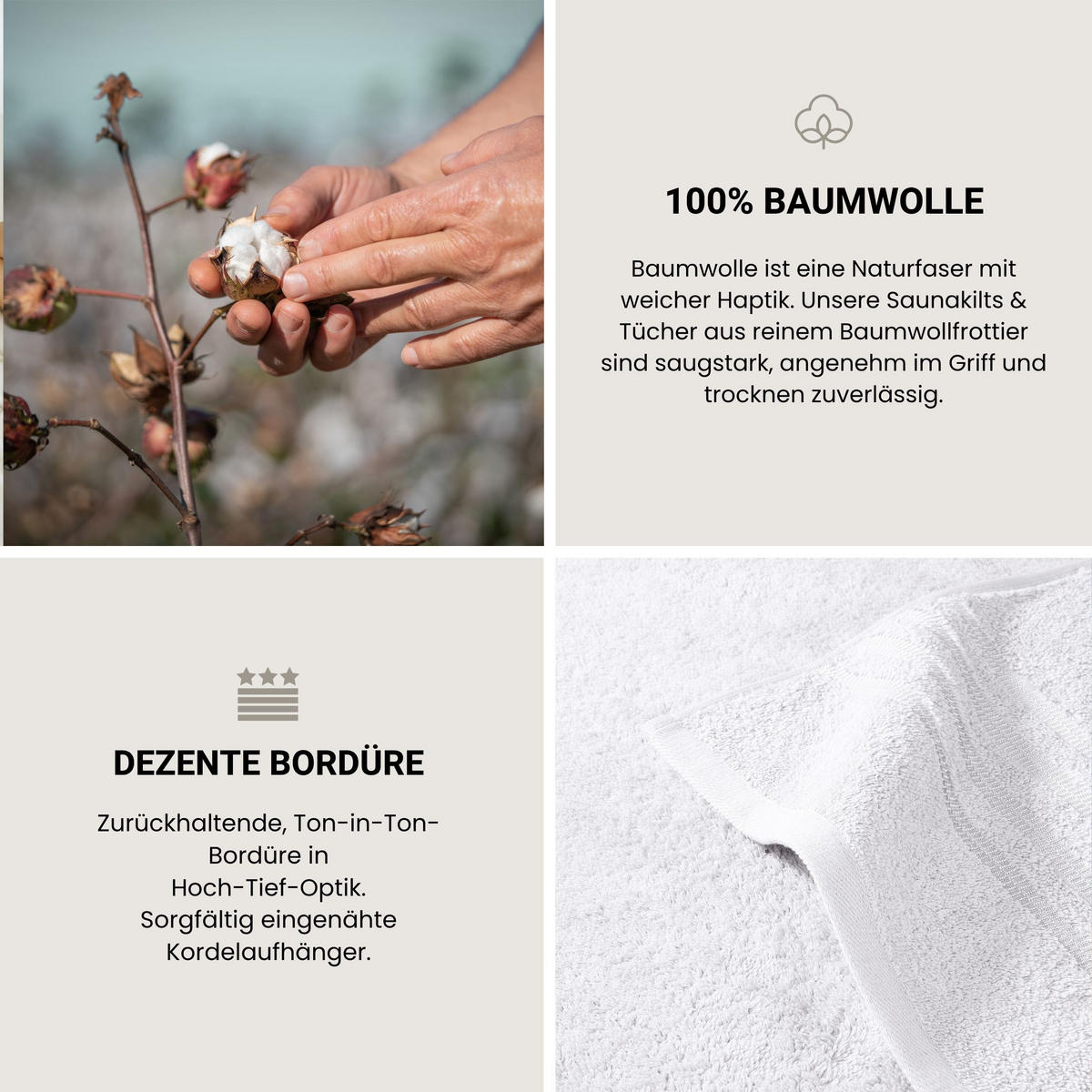 GÄSTETUCHSET Milano - 5-teilig - 30x50 cm - Weiß - Weiß, Textil (30/50cm) - SCHIESSER