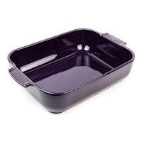AUFLAUFFORM Keramik Appolia 32cm Rechteckig Aubergine Spülmaschinenfest - Lila, Keramik (21.7/32/7.2cm) - PEUGEOT