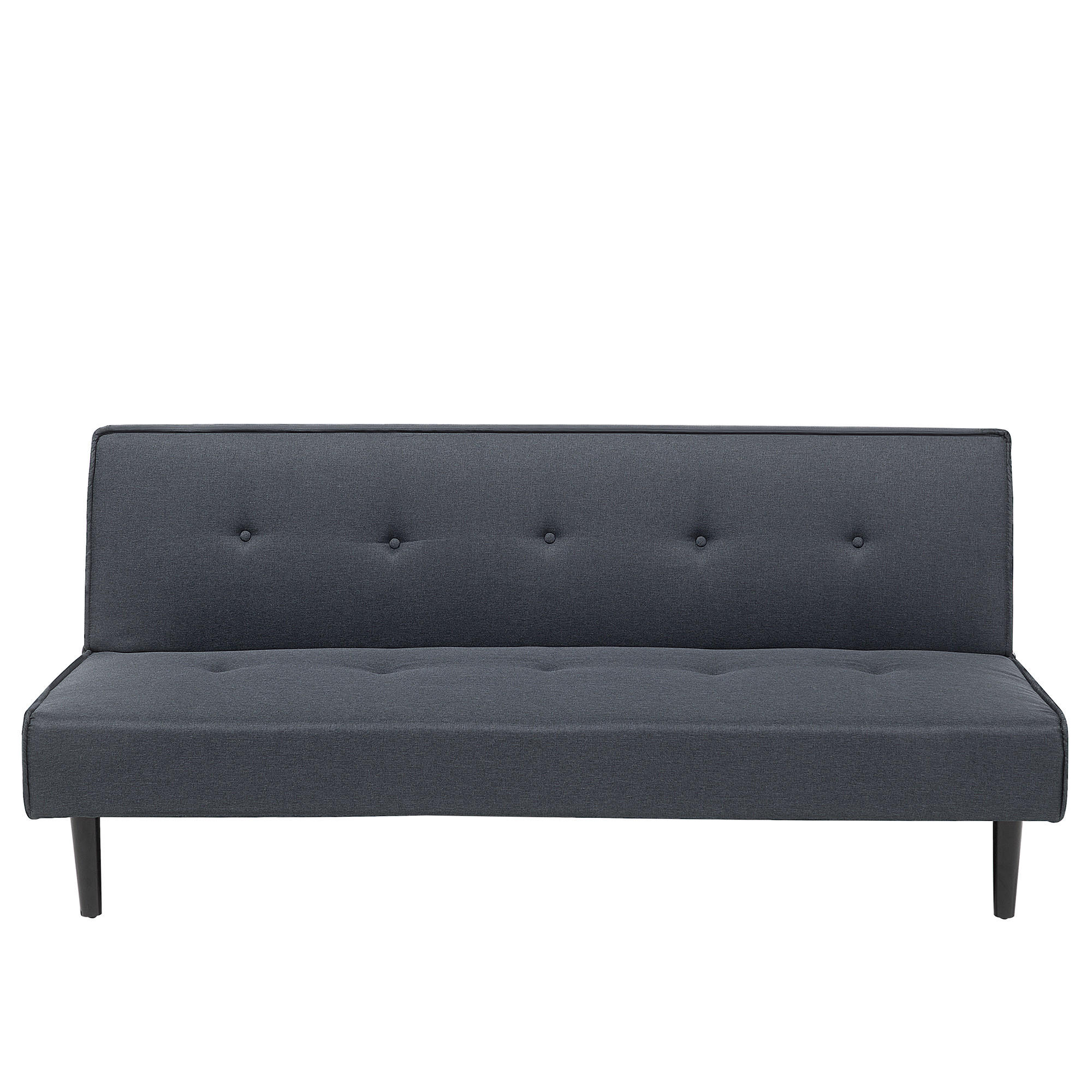 3-SITZER-SCHLAFSOFA Polyester Grau Visby - Dunkelgrau, Textil (180/80/92cm) - Beliani