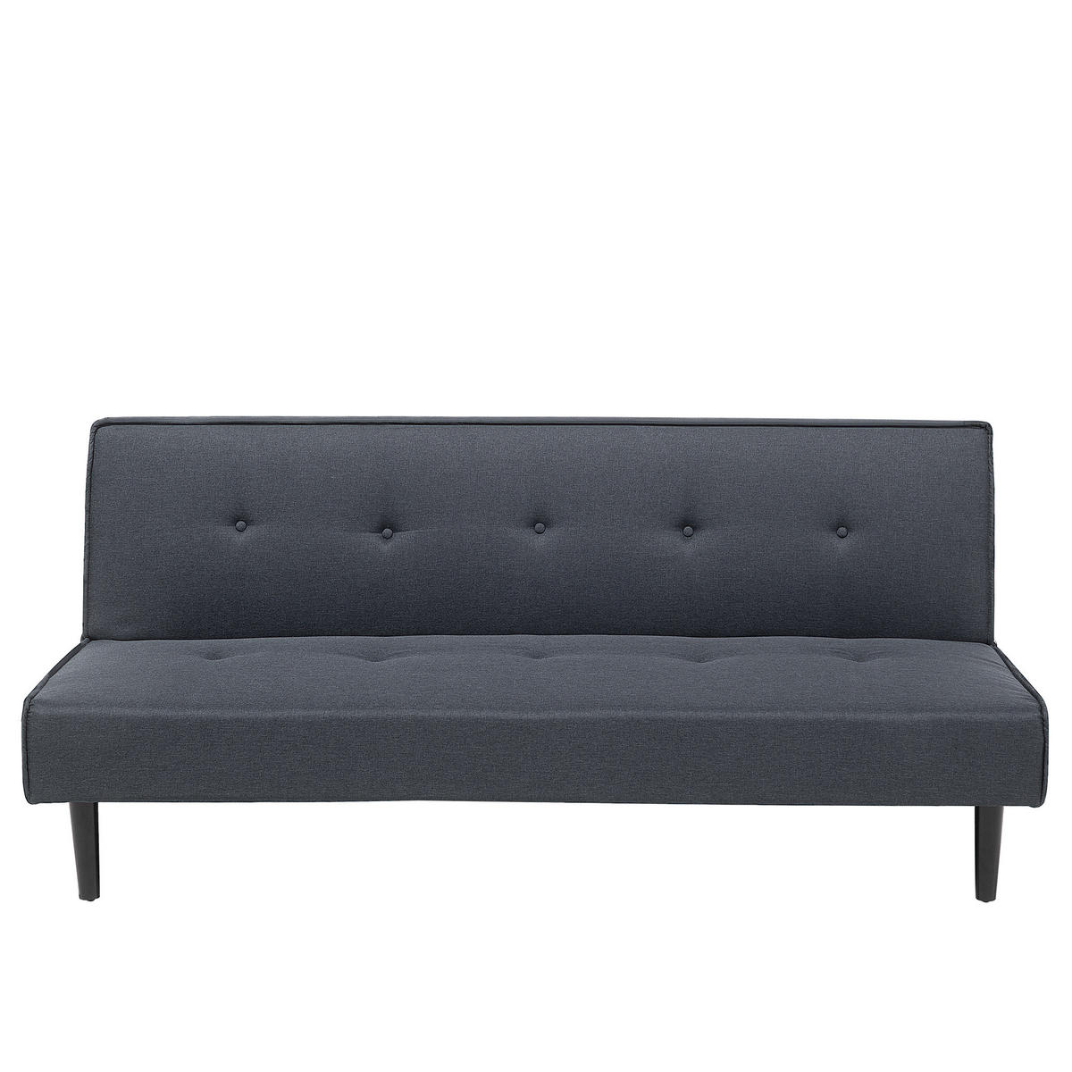3-SITZER-SCHLAFSOFA Polyester Grau Visby - Dunkelgrau, Textil (180/80/92cm) - Beliani