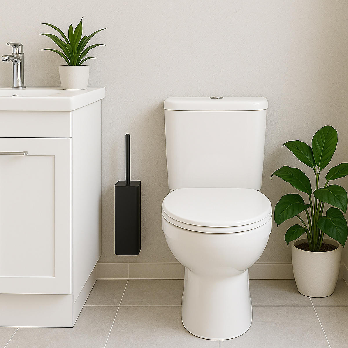 TOILETTENBÜRSTE - Schwarz, Kunststoff/Metall (9.5/36.5/10.5cm) - Relaxdays