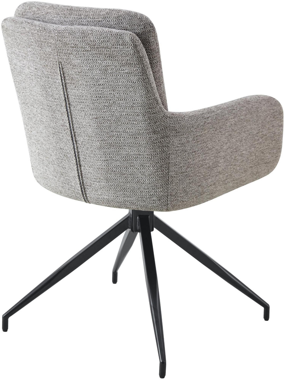 ESSZIMMERSTUHL Stoff Taupe - Taupe/Schwarz, Textil/Metall (58/85/63cm) - CLP