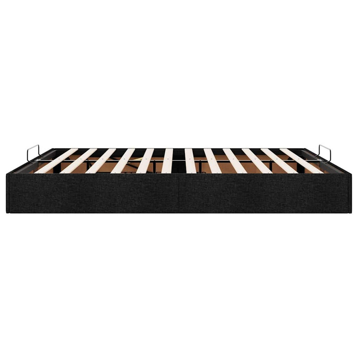 OTTOMAN-BETT Ohne Matratze Schwarz 180/200 Cm Stoff - Schwarz, Holzwerkstoff (180/200cm) - vidaXL