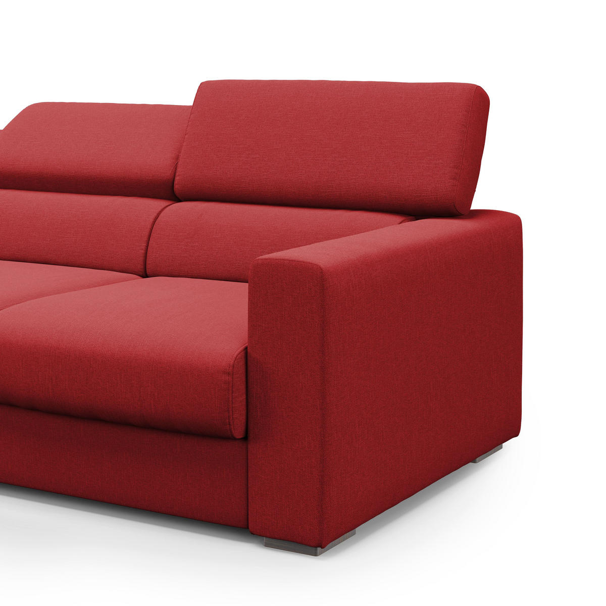 LINEARSOFA Dylan - Rot, Textil (240/74/100cm) - Divani.store