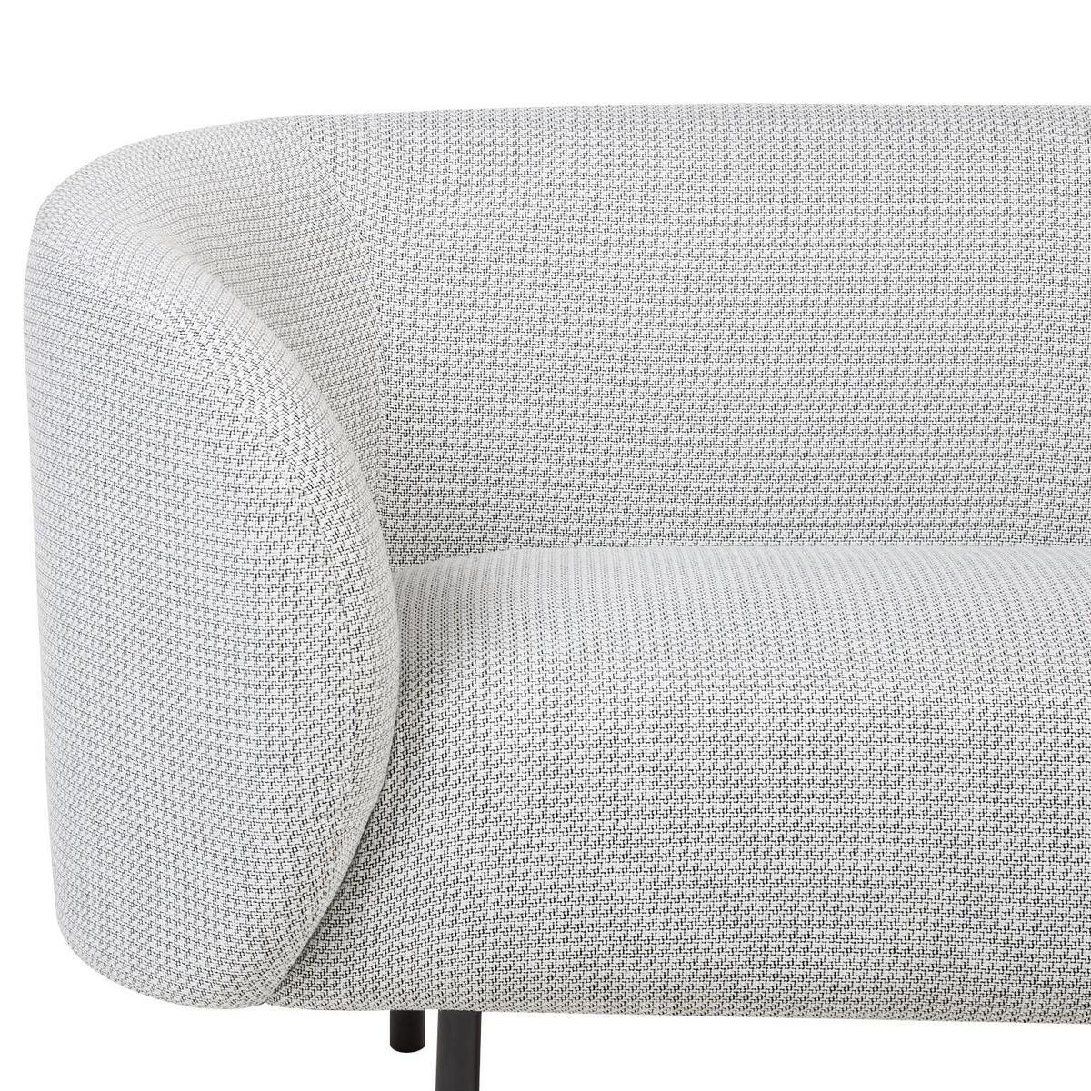 2-SITZER-SOFA Polsterbezug Weiß Loen - Weiß, Textil (155/79/70cm) - Beliani