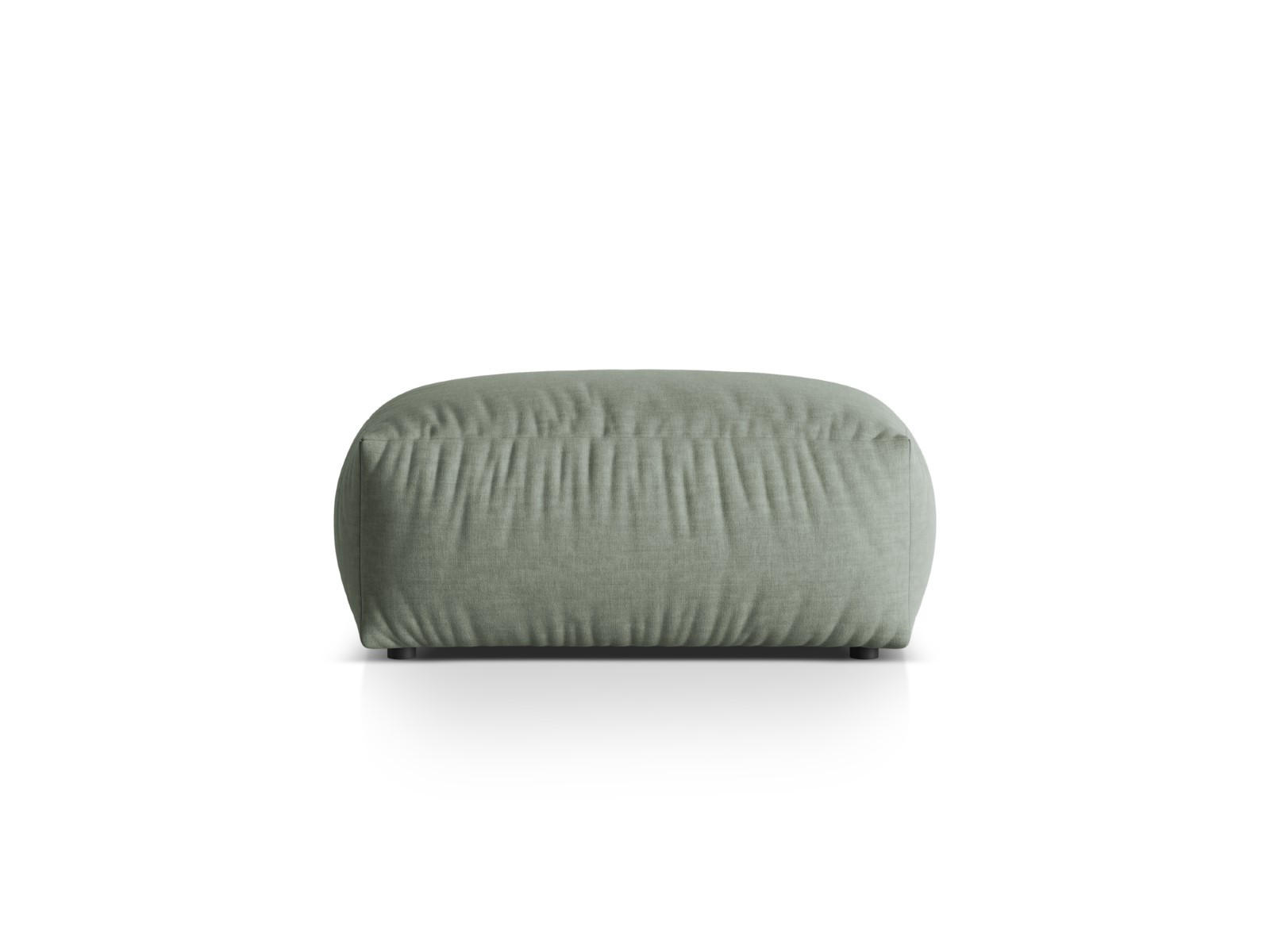 POUF Martina aus strukturiertem Stoff Moosgrün - Salbeigrün, Textil (106/44/106cm) - Micadoni