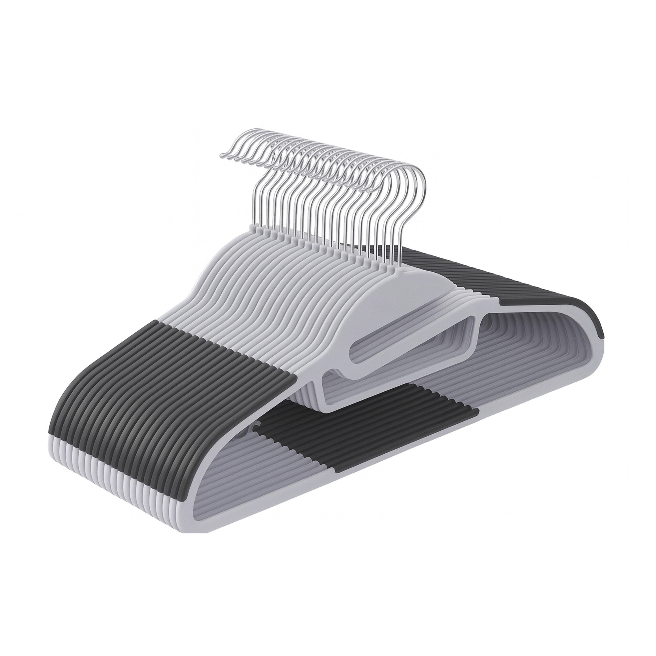 VEŠIAK na šaty - sivá, kov/plast (0.5cm) - Relaxdays