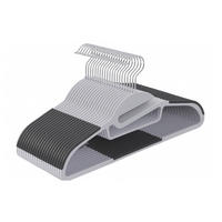 VEŠIAK na šaty - sivá, kov/plast (0.5cm) - Relaxdays