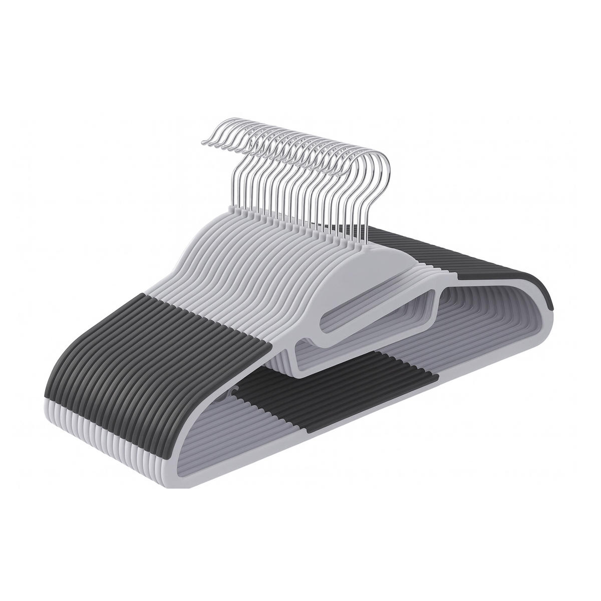 VEŠIAK na šaty - sivá, kov/plast (0.5cm) - Relaxdays