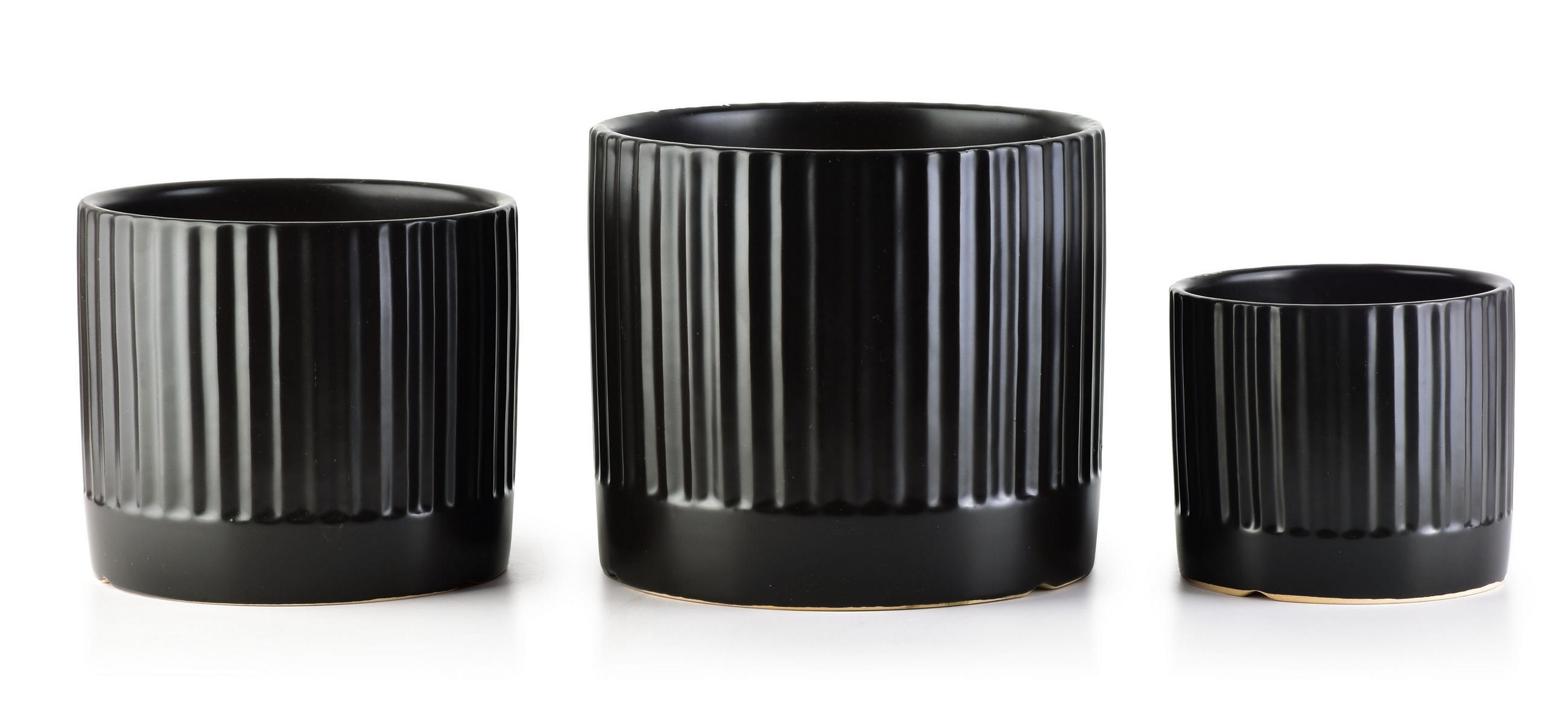 BLUMENTÖPFEN Neva Schwarz 18/18/16 cm Keramik - Schwarz, Keramik (18/16cm) - Mondex