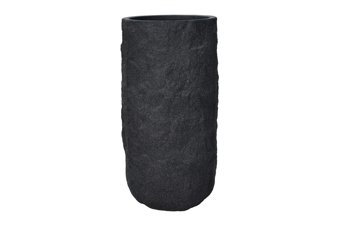 PFLANZKASTEN The Rock 36x72 cm, Steinoptik Anthrazit, Fiberstone - Anthrazit, Kunststoff (36/72/36cm) - dasmöbelwerk