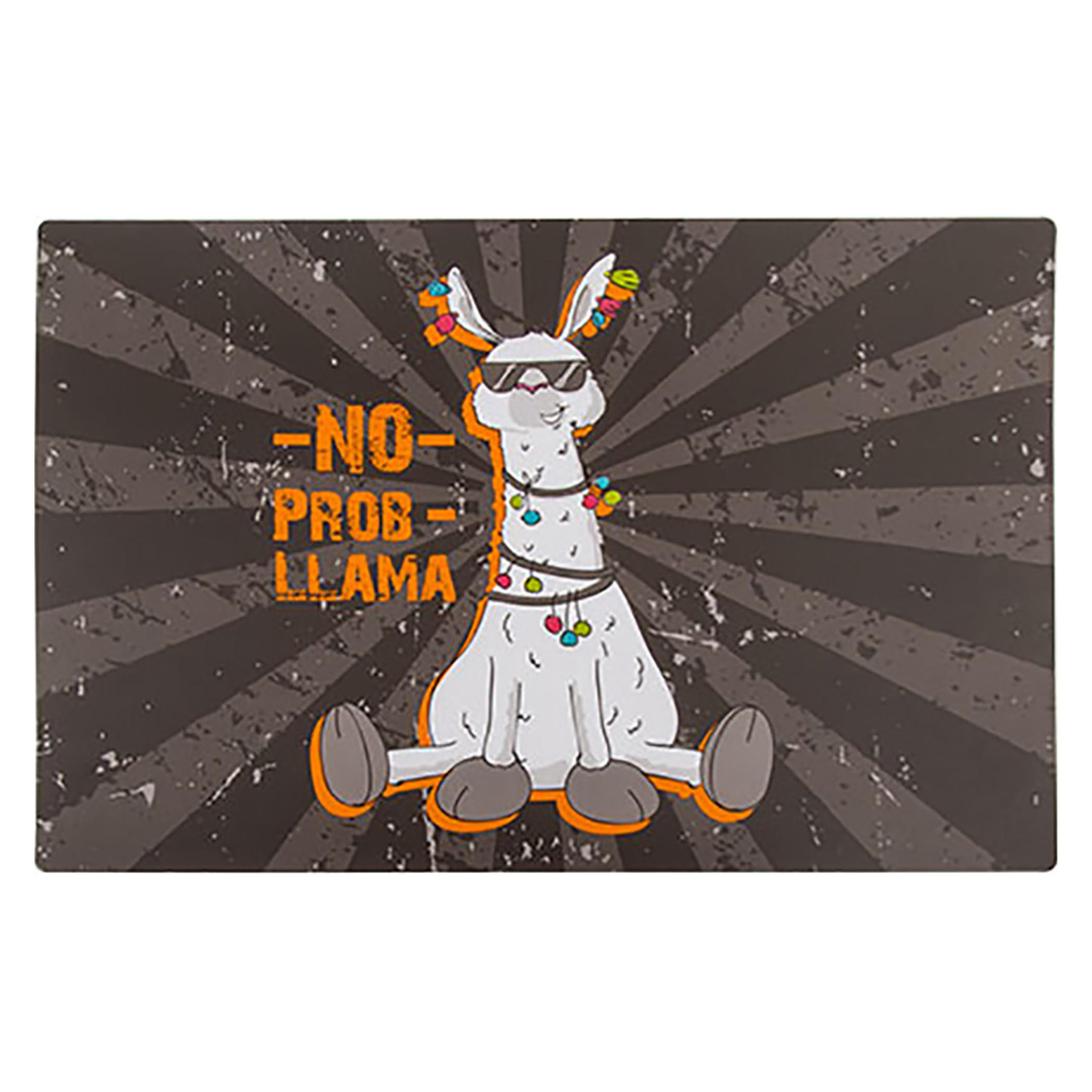 PLATZSET Lama Tischset No Probllama Grau - Grau, Kunststoff (43/28/1cm) - TiborTex