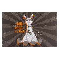 PLATZSET Lama Tischset No Probllama Grau - Grau, Kunststoff (43/28/1cm) - TiborTex