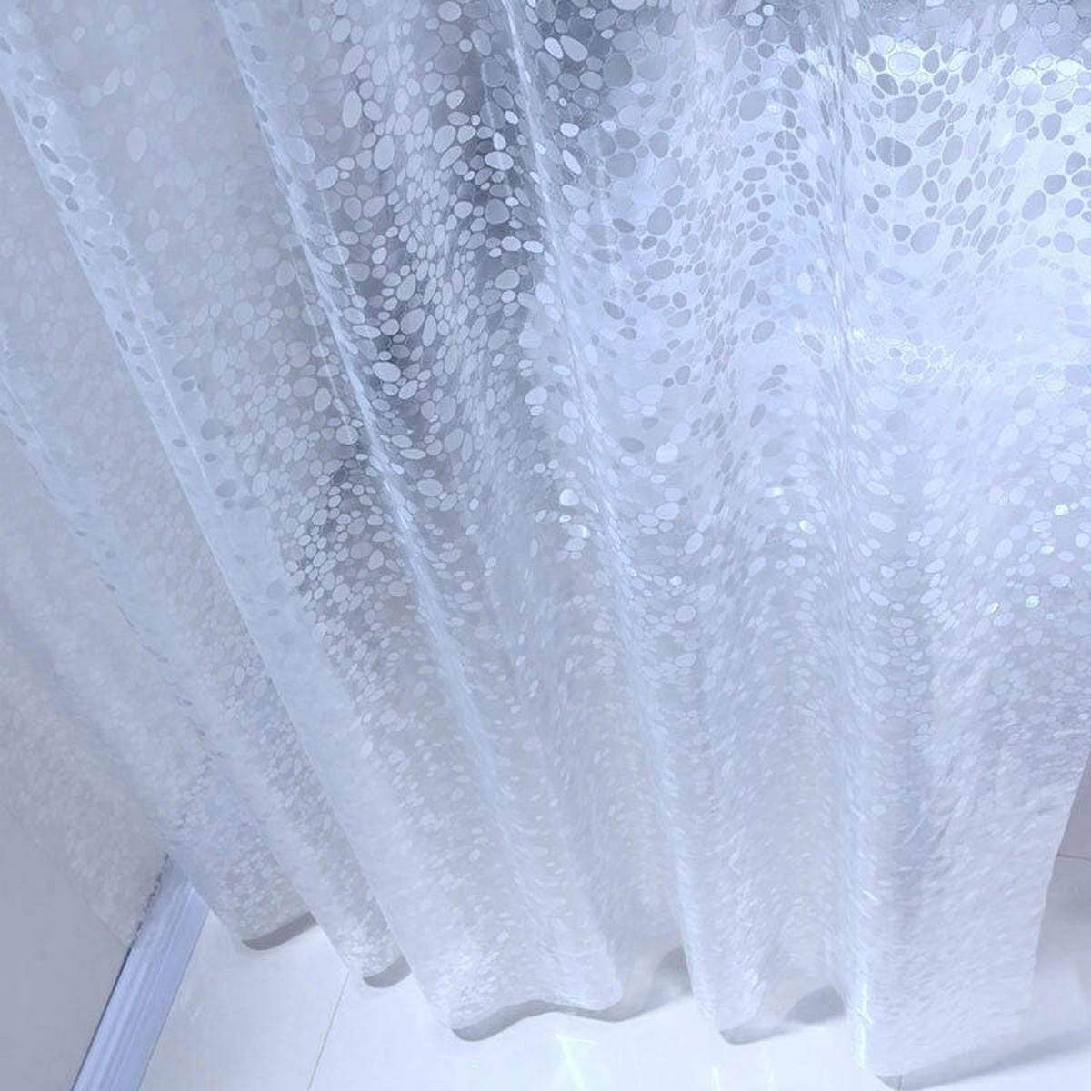 DUSCHVORHANG schimmelresistent transluzent PEVA wasserdicht antibakteriell Breite und Höhe 18 - Transparent, Kunststoff (180/200cm) - MCBOSON