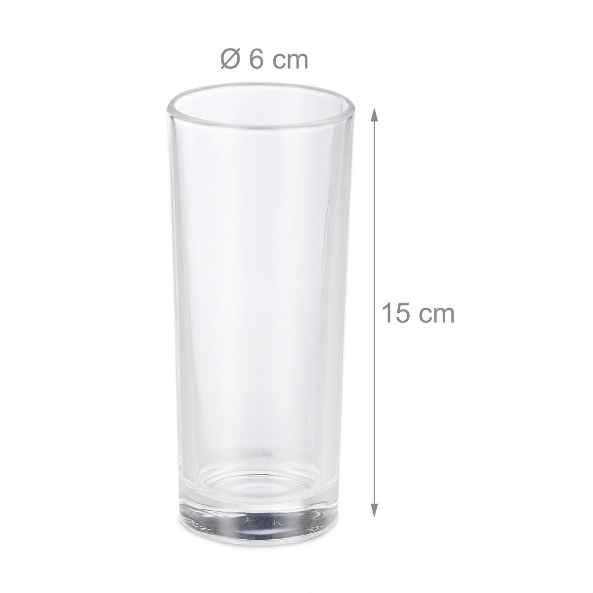 12xLONGDRINKGLÄSER - Transparent, Glas (0.3L) - Relaxdays
