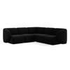 ECKSOFA Samt Stoff Schwarz - Schwarz, Holzwerkstoff/Kunststoff (251/251cm) - Makamii