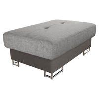 POLSTERHOCKER Cotere - Dunkelgrau/Silberfarben, Holz/Metall (104/42/67cm) - MIRJAN24