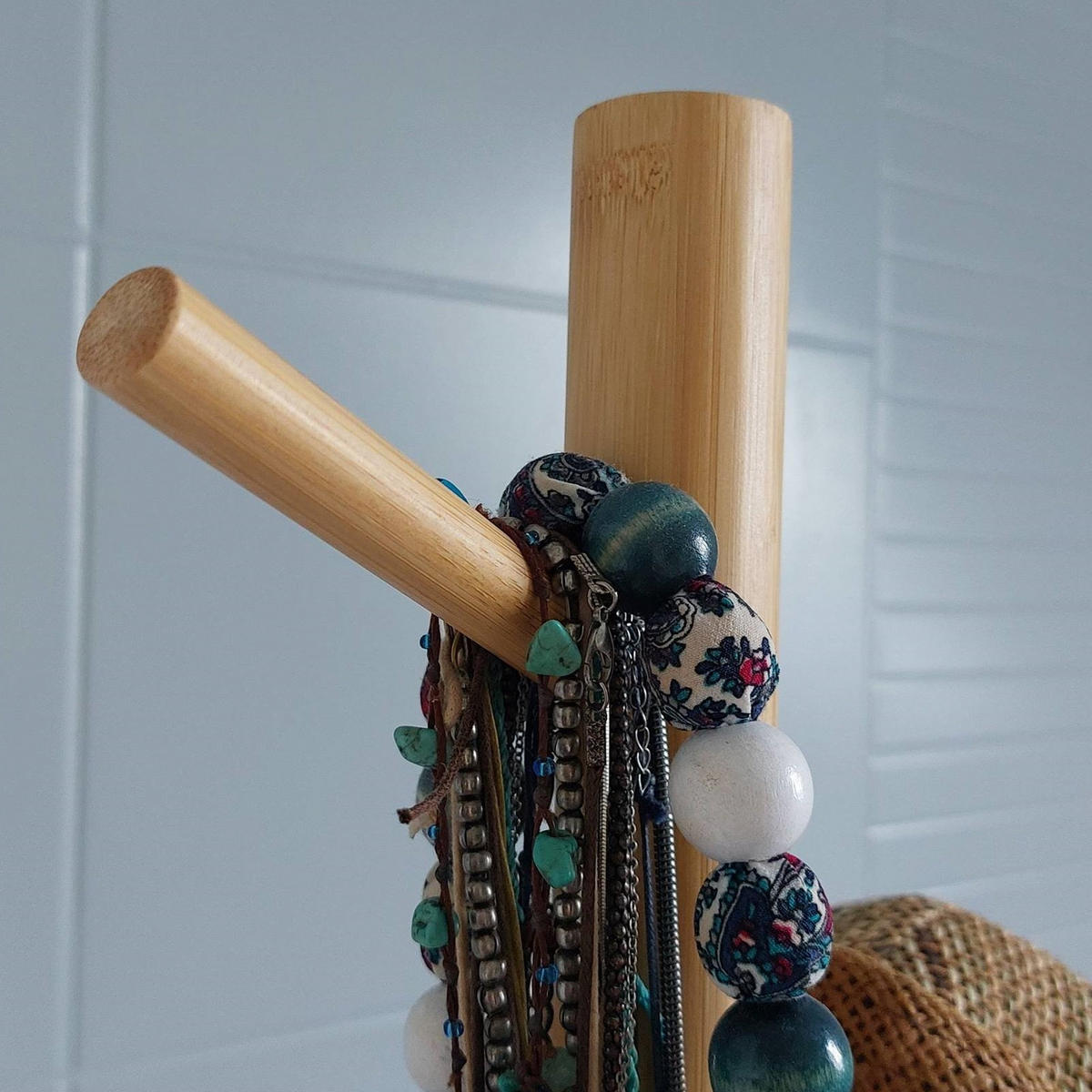 GARDEROBENSTÄNDER Bambus Naturfarben stabiler 175×35×35 cm - Naturfarben, Holz (50/175/50cm) - Begryf