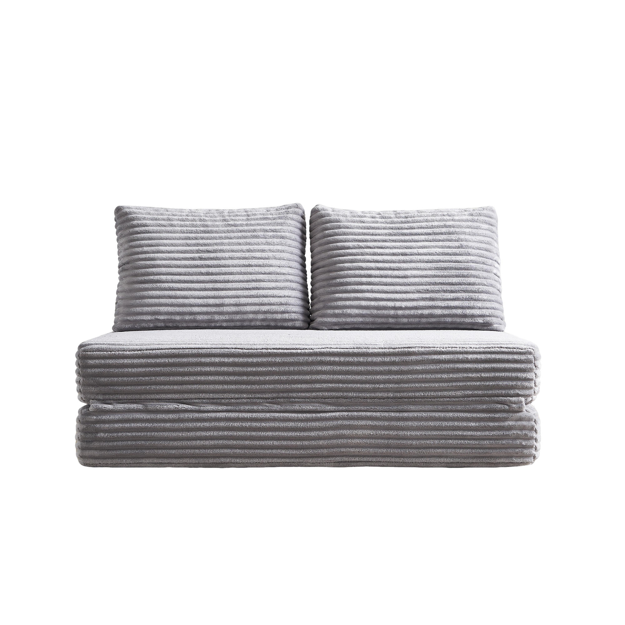 SCHLAFSOFA in Cord Hellgrau - Hellgrau, Textil (140/85/100cm) - Oxeza