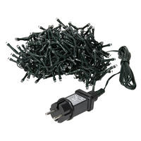 LICHTERKETTE Vorhang 600 cm mit 180 LED Kaltweiß - Grün, Kunststoff (600cm) - ECD-Germany