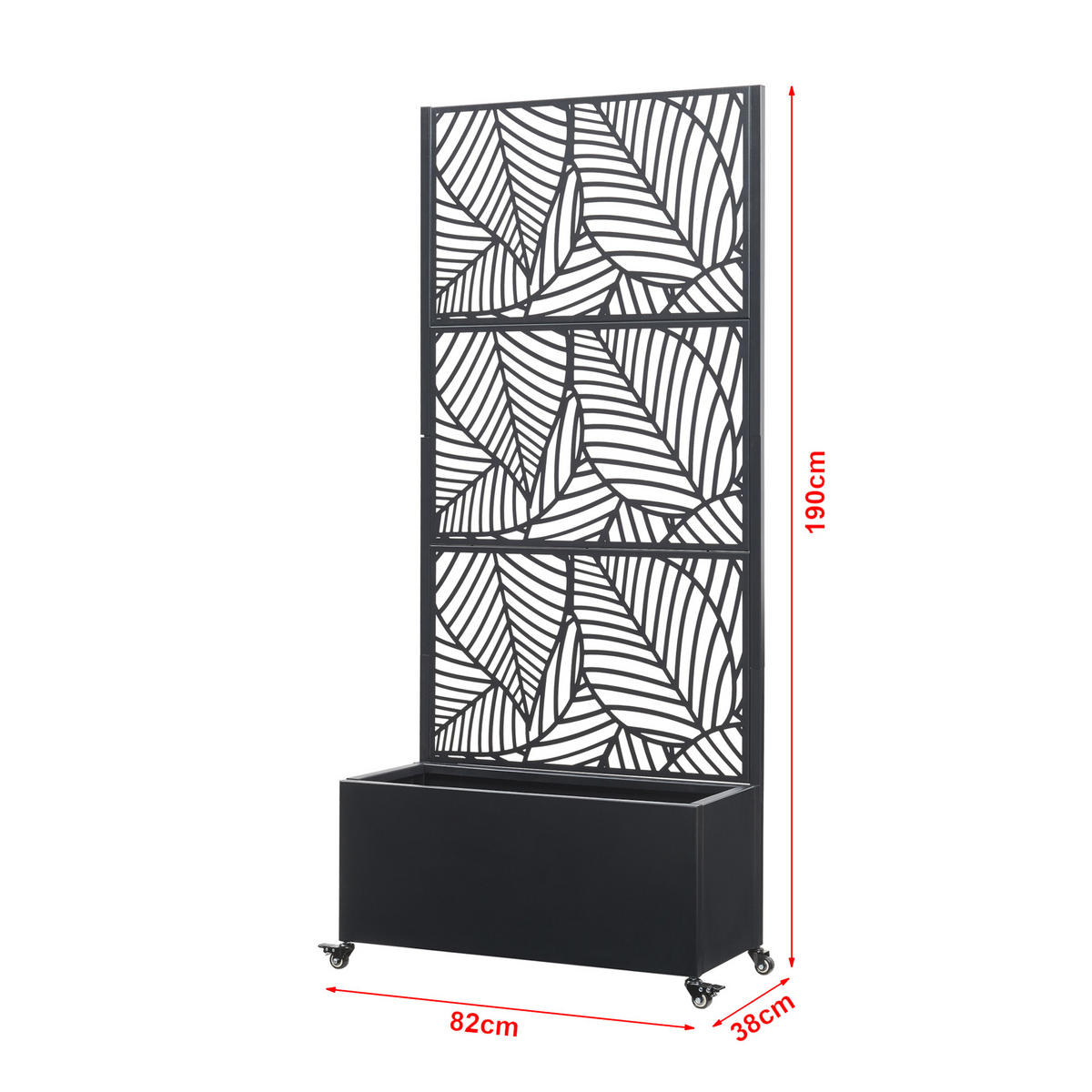 PŘÍČKA Surnskoki - černá, kov (82/190cm) - casa.pro