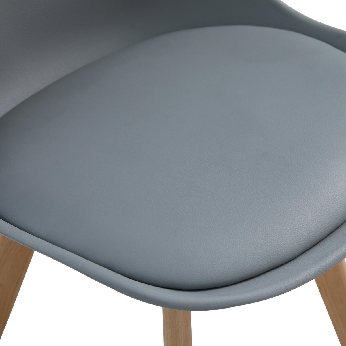 ESSZIMMERSTUHL MATS mit Sitzschale 2er Set in Grau - Grau, Textil (49/81/58cm) - SVITA