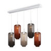 HÄNGELEUCHTE Velo 5-flammig Mehrfarbig Ø 18cm - Multicolor/Weiß, Glas (18/18/33cm) - s.luce