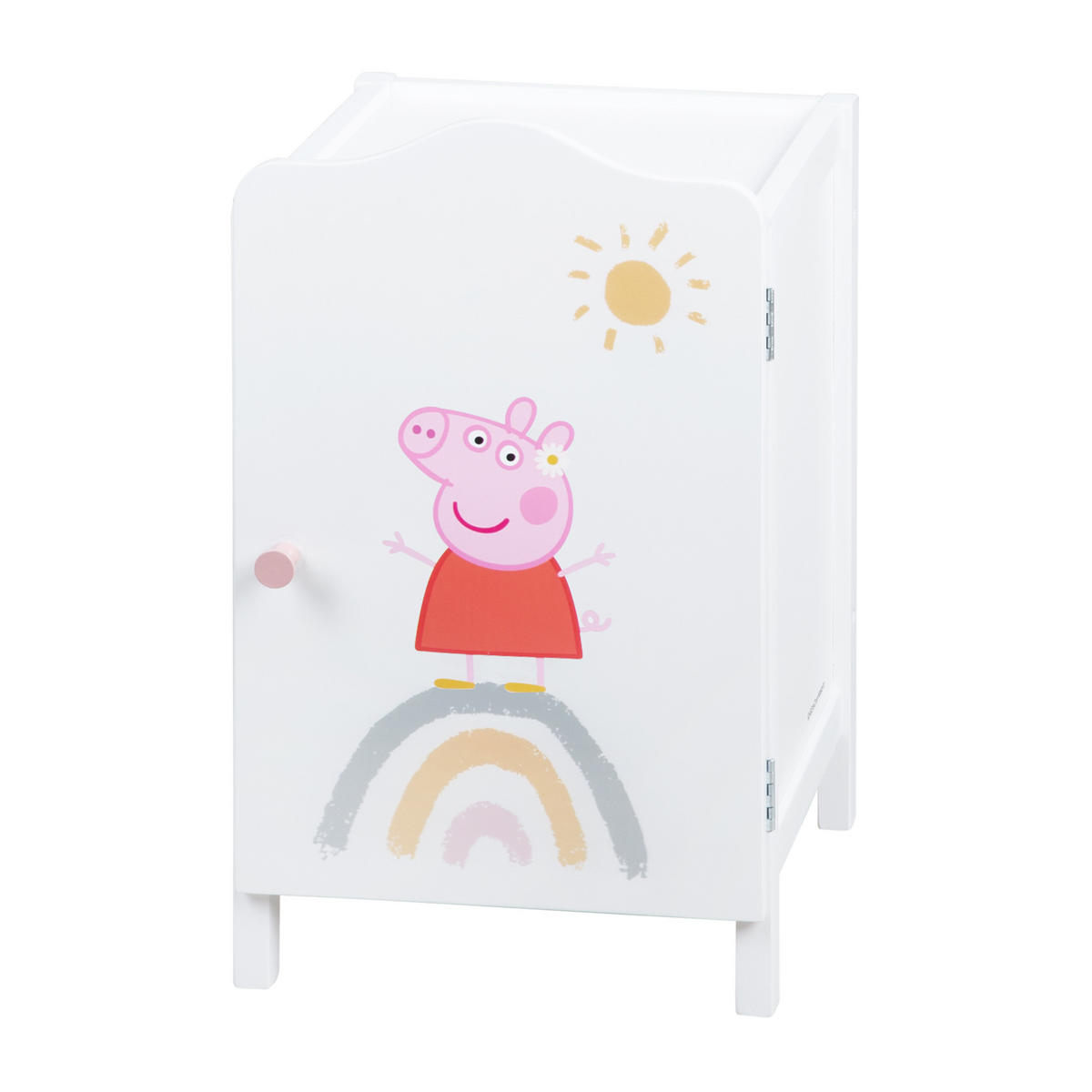 PUPPENKLEIDERSCHRANK Peppa Pig - Weiß, Holzwerkstoff (29.5/52/26cm) - Roba
