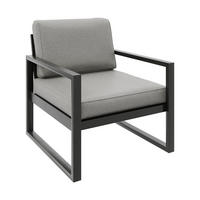 KŘESLO na terasu Stella s kovovým rámem, 76 cm, béžové - černá/béžová, kov (76/86/80cm) - Beautysofa