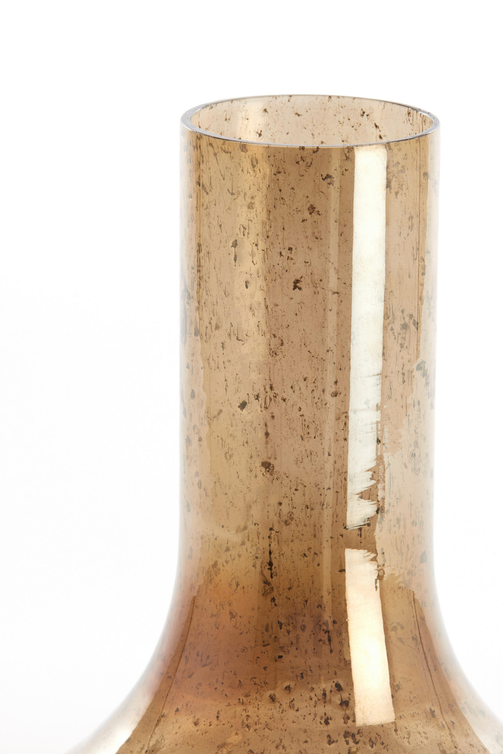 VASE Leanna Orange Ø25/40 cm - Orange, Glas (25/40cm) - Light & Living