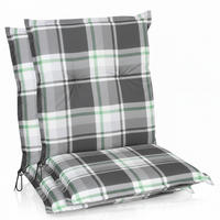 NIEDERLEHNERAUFLAGE Sunny MK 100x50x6cm Mintgrün Kariert (2tlg) - Mintgrün, Textil (50/6/100cm) - Beautissu 