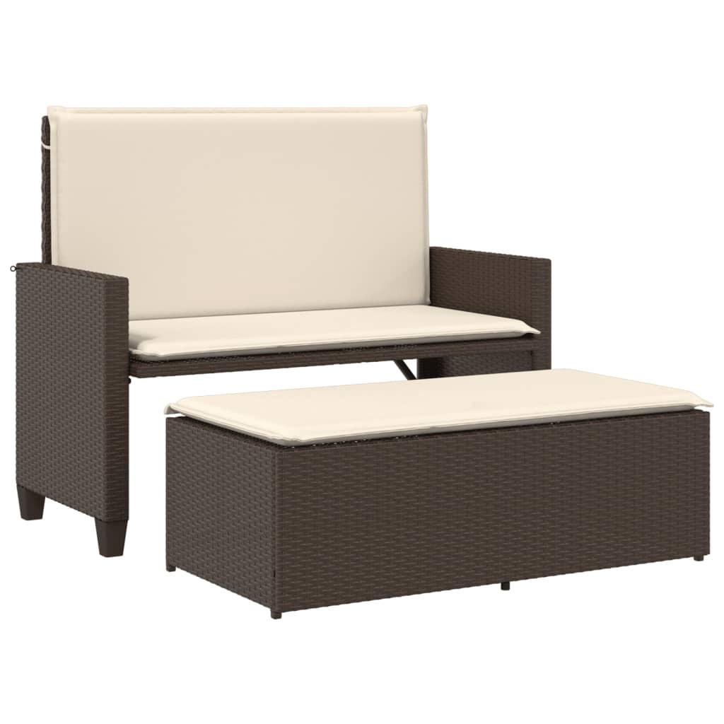 furnicato Gartenbank Braun 122x61.5x55 cm