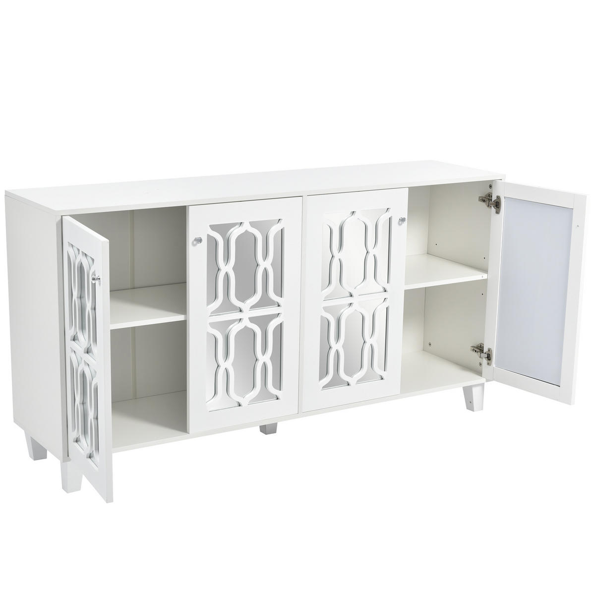 SIDEBOARD Weiß 160/40/84 cm - Weiß, Holz (160/84/40cm) - Urban Meuble